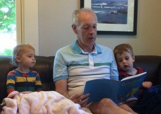 Grandpa read lots of books to them